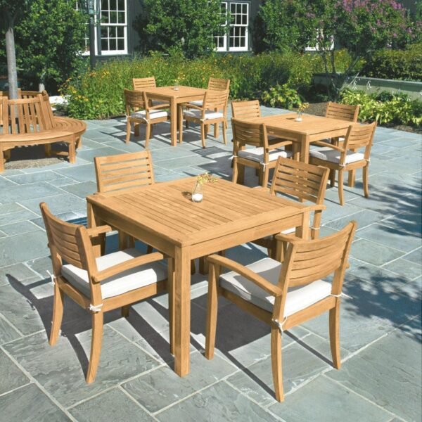 Square Teak Dining Table - Lupin - Image 6