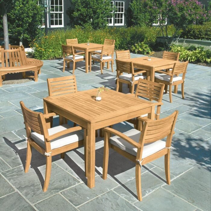Square Teak Dining Table - Lupin - Image 6