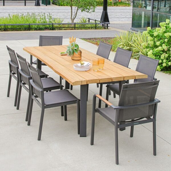 Teak Outdoor Dining Table - Recta - Image 4