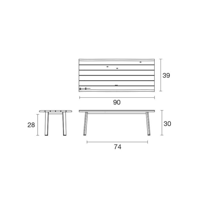 Teak Outdoor Dining Table - Recta - Image 7