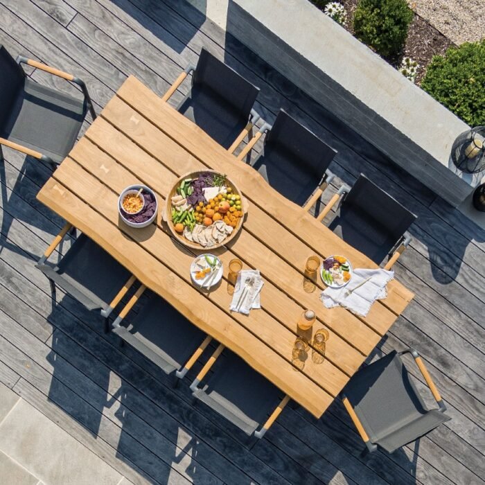 Teak Outdoor Dining Table - Recta - Image 5