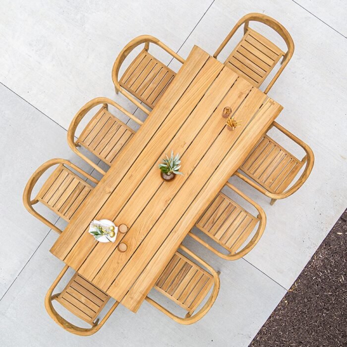Teak Outdoor Dining Table - Recta - Image 6