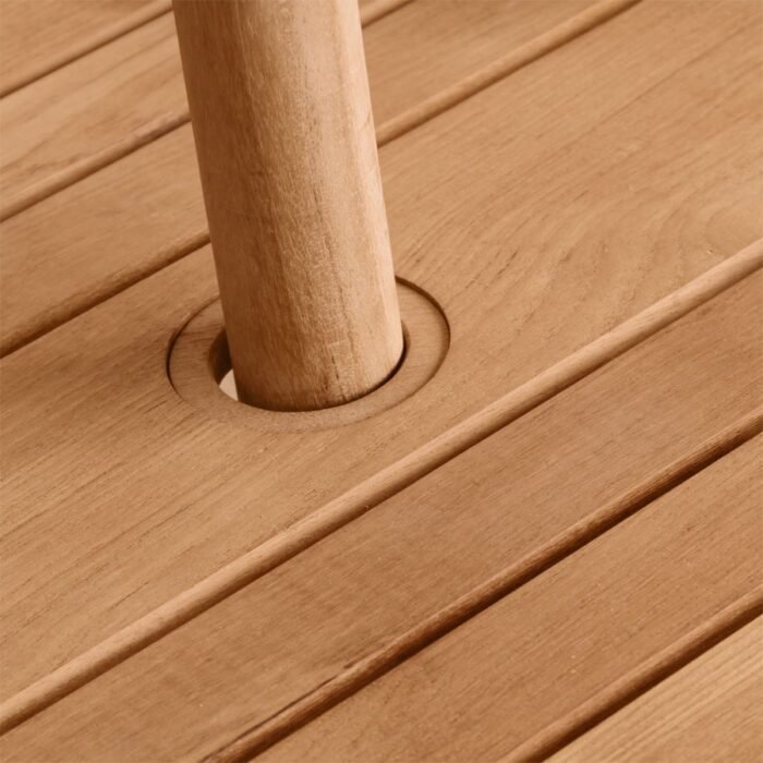 Round Teak Dining Table - Rec - Image 6