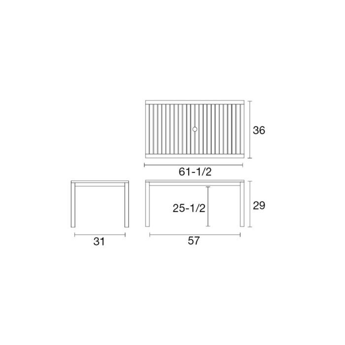 Teak + Aluminum Table - Portola - Image 7