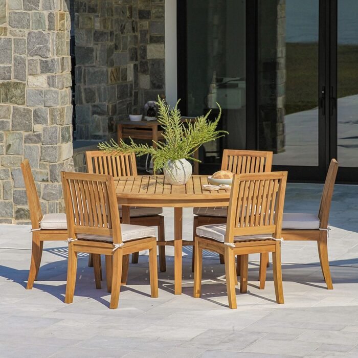 Round Teak Dining Table - Rec - Image 3