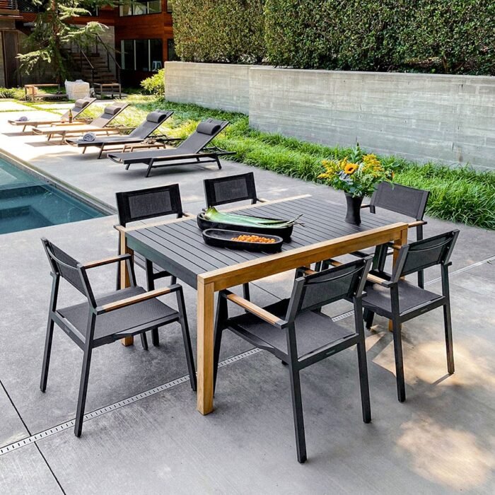 Teak + Aluminum Table - Portola - Image 6