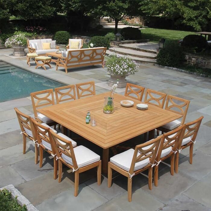 Square Teak Dining Table - Friday - Image 4