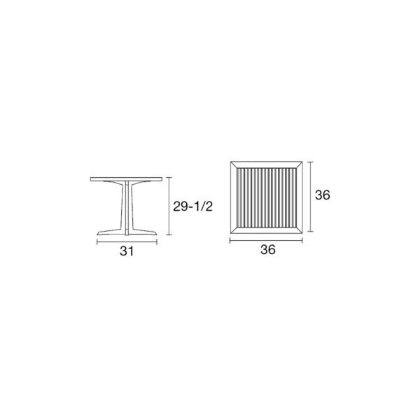 Square Teak Dining Table - Napa - Image 5