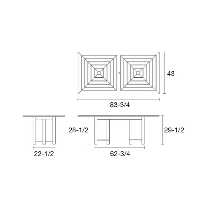 Rectangular Teak Dining Table - Exde - Image 6