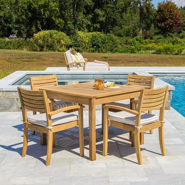 Square Teak Dining Table - Lupin - Image 4