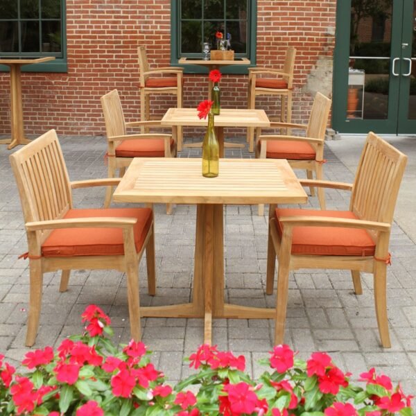 Square Teak Dining Table - Napa - Image 3