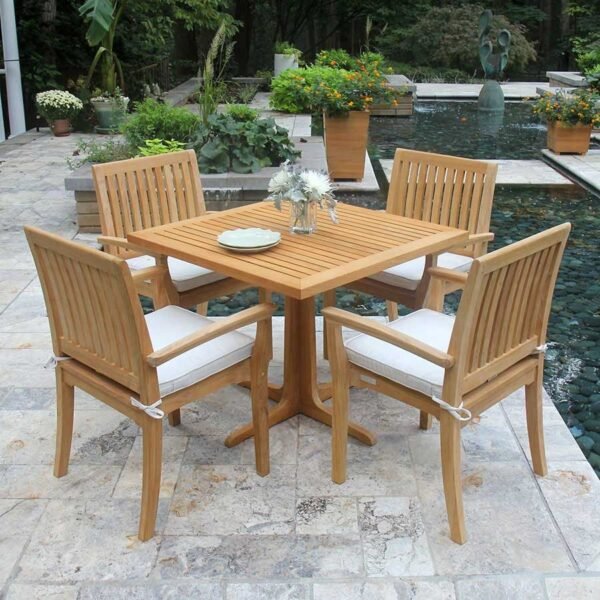 Square Teak Dining Table - Napa - Image 4