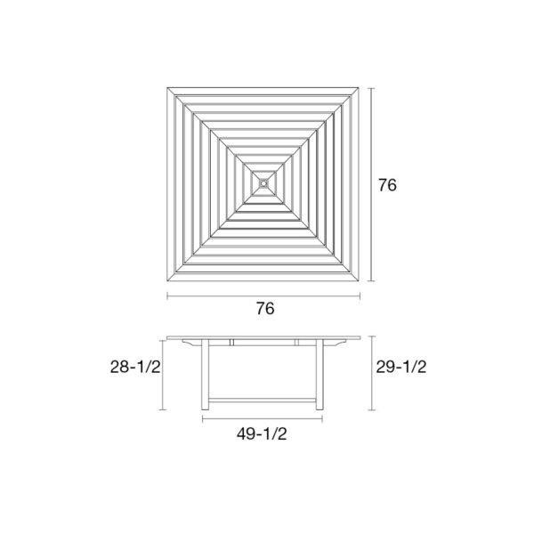 Square Teak Dining Table - Friday - Image 7