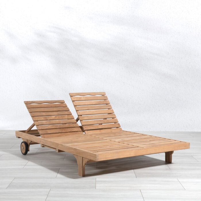 Teak Double Chaise - Walt - Image 2
