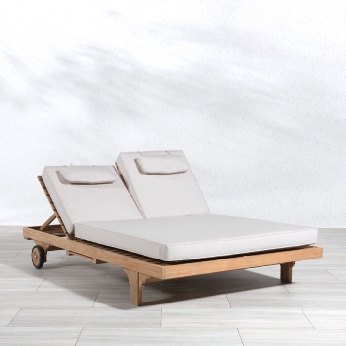 Teak Double Chaise - Walt