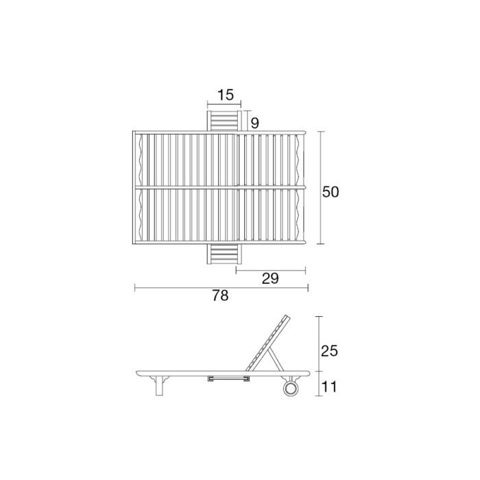 Teak Double Chaise - Walt - Image 8