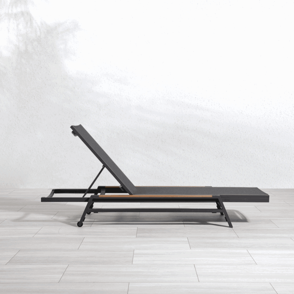 ALuminum + Sling Stacking Chaise - Oti - Image 2
