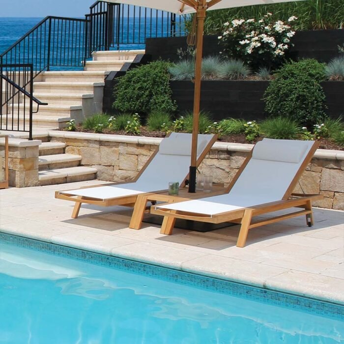 Teak + Sling Lounger - Amalfi - Image 5