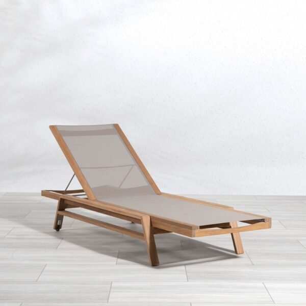 Teak + Sling Lounger - Amalfi
