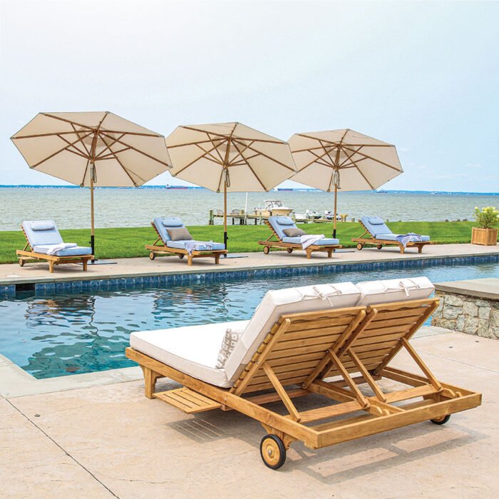 Teak Double Chaise - Walt - Image 7