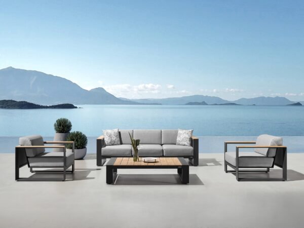 Outdoor Sofa Set - Taupe - Image 2