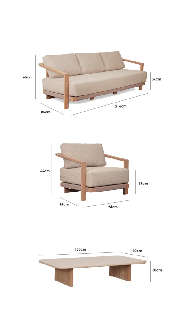 Outdoor Sofa Set - Ocean - Image 6