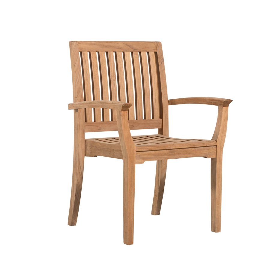 teak stacking arm chair outdoor