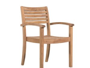Zelaya Outdoor Teak Stacking Arm Chair