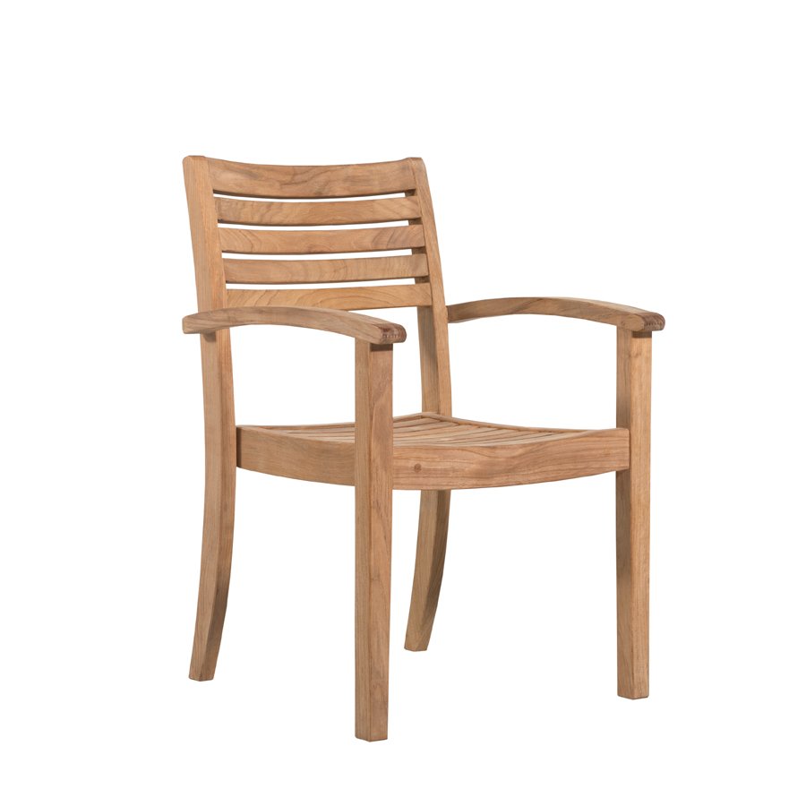 teak stacking arm chair outdoor